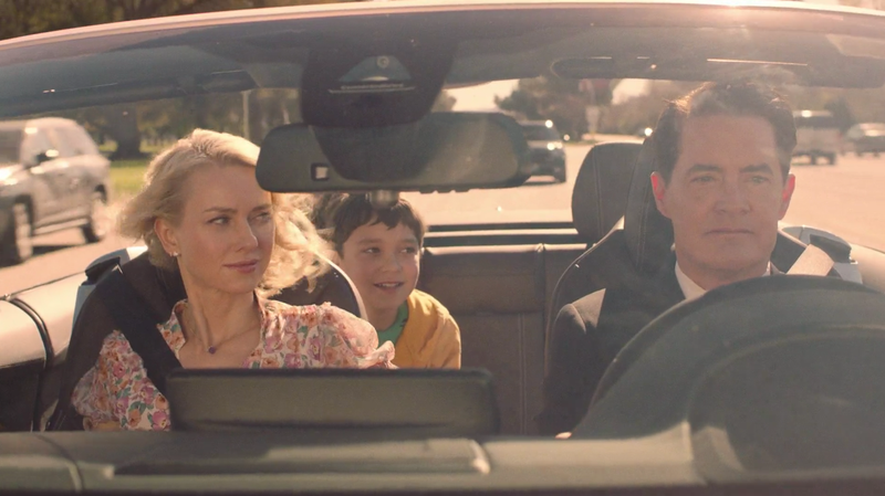 “Dad can drive. Really good!” Naomi Watts, Pierce Gagnon, Kyle MacLachlan (Screenshot: Twin Peaks)